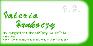 valeria hankoczy business card